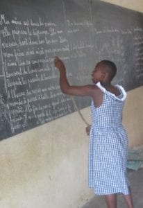 Orphan Girl at School