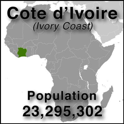 Ivory Coast on the Map